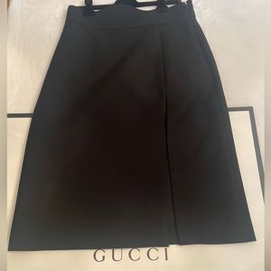 Gucci Faille Skirt With Side Slits